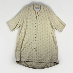 Mr. Mittens Open Knit Dress Women's M/L Cotton Button Front Beachy - *READ